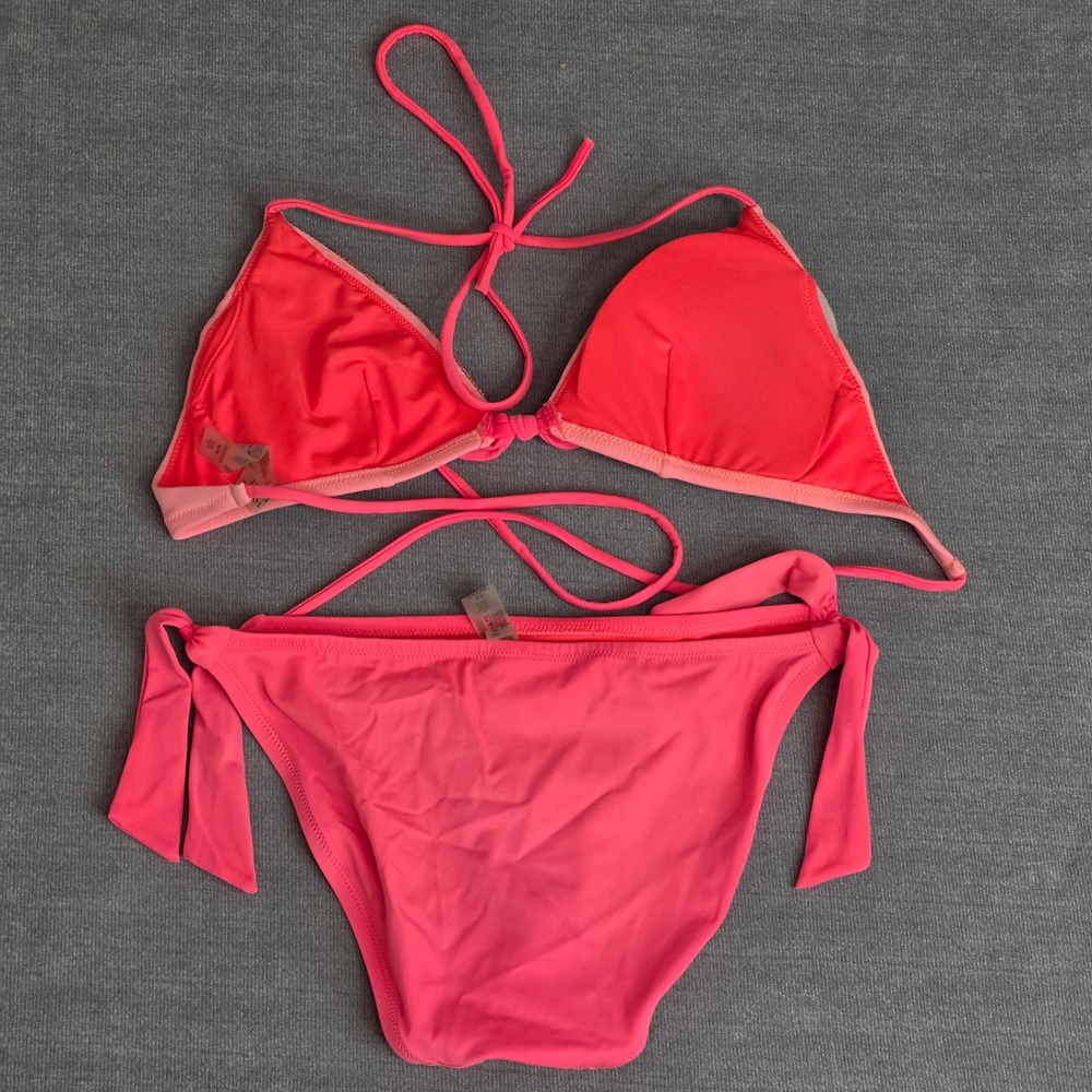 Victoria's Secret Bikini Womens S Coral Sequin Embroidered Boho Bling Swimsuit - Picture 5 of 5